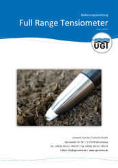 UGT Full Range Tensiometer Bedienungsanleitung