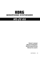 Korg MS-20 Kit Bedienungsanleitung
