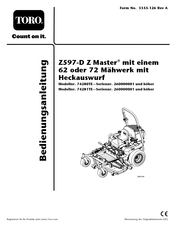 Toro Z597-D Z Master Bedienungsanleitung