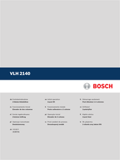 Bosch VLH 2140 Erstinbetriebnahme