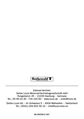 Rothewald 10002598 Original-Gebrauchsanleitung