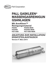 Pall Gaskleen PG2400 REINIGER Anleitung Zur Installation