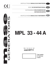 Mase Generators MPL 44 A Gebrauchsanweisung Und Wartungsvorschriften