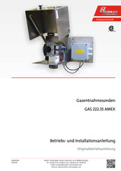 Bühler technologies GAS 222.31 AMEX Betriebs Und Installationsanleitung