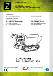 Zipper Maschinen ZI-MD500HS Betriebsanleitung