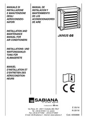 Sabiana JANUS 05 Installations- Und Wartungsanleitung