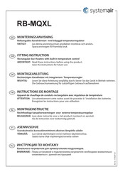 SystemAir RB-MQXL Montageanleitung
