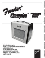 Fender Champion 600 Bedienungsanleitung