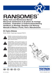 Ransomes 930325 Handbuch Zu Montage, Bauteilen Und Wartung