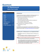 Quantum 1U Rackmount Kurzanleitung