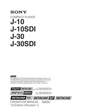 Sony J-30SDI Bedienungsanleitung
