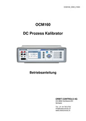 ORBIT Controls OCM160 Betriebsanleitung