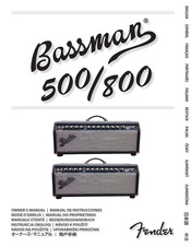 Fender Bassman series Bedienungshandbuch