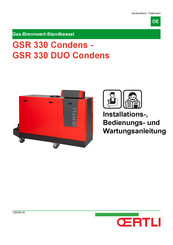 OERTLI HMI GSR 330 DUO Condens Installations-, Bedienungs- Und Wartungsanleitung