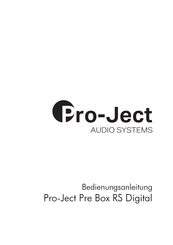 Pro-Ject Audio Systems Pre Box RS digital Bedienungsanleitung