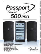Fender Passport 500 PRO Bedienungsanleitung