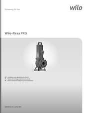 Wilo Wilo-Rexa PRO series Einbau- Und Betriebsanleitung