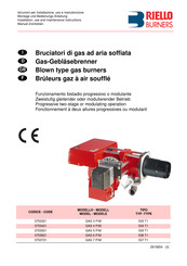 Riello Burners GAS 6 P/M Montage Und Bedienungs Anleitung