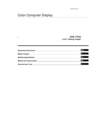 Sony CPD-17F03 Bedienungsanleitung