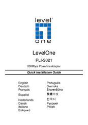 Level One PLI-3021 Installationsanleitung