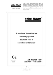 EFBE-SCHOTT WK 1020 Gebrauchsanleitung