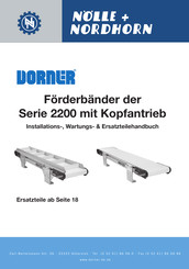 Dorner 2200 Serie Installations-, Wartungs- Und Ersatzteilehandbuch