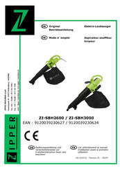 Zipper ZI-SBH3000 Originalbetriebsanleitung