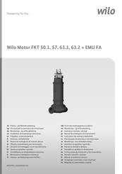 Wilo FKT 63.1 Einbau- Und Betriebsanleitung