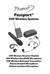 Fender UHF WRLS Exec Mic Kit Bedienungsanleitung