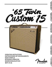 Fender '65 Twin Custom 15 Bedienungsanleitung