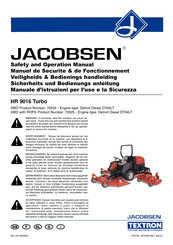 Jacobsen HR 9016 Turbo Sicherheits Und Bedienungs Anleitung