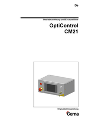Gema OptiControl CM21 Betriebsanleitung Und Ersatzteilliste