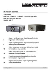 Digital Projection M-Vision WUXGA LED+IR Wichtige Informationen