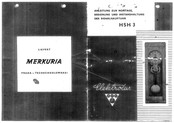 Elektrocas MERKURIA HSH 3 Anleitung Zur Montage, Bedienung Und Instandhaltung