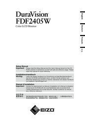 Eizo DURAVISION FDF2405W Installationshandbuch
