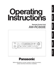 Panasonic AW-RC600E Bedienungsanleitung