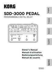 Korg SDD-3000 Bedienungsanleitung