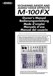 Edirol M-100FX Bedienungsanleitung