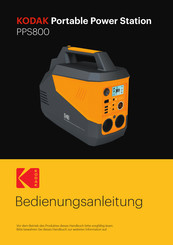 Kodak Portable Power Station PPS800 Bedienungsanleitung