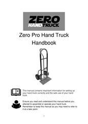 Zero Pro Hand Truck Handbuch