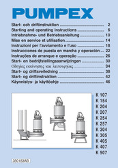 Pumpex K207-85/4 Inbetriebnahme- Und Betriebsanleitung