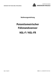 ANDERSON-NEGELE NSL-F-01 Bedienungsanleitung