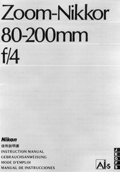 Nikon Zoom-Nikkor 80-200mm f/4 Gebrauchsanweisung