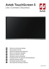 Avtek TouchScreen 5 Gekürzte Gebrauchsanweisung