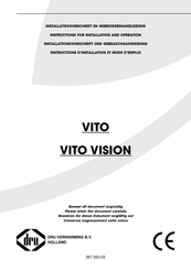Dru VITO VISION Installationsvorschrift Und Gebrauchsanweisung