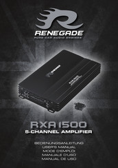 Renegade RXA 1500 Bedienungsanleitung