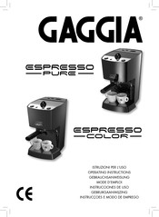 Gaggia Espresso Color Gebrauchsanweisung