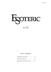Esoteric A-02 Bedienungsanleitung