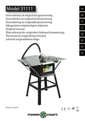 Power Craft 31111 Übersetzung Der Originalen Gebrauchsanweisung