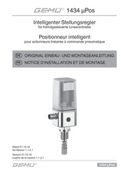 Gemu 1434 μPos Original Einbau- Und Montageanleitung